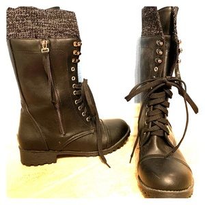 NEVER WORN black combat style boots